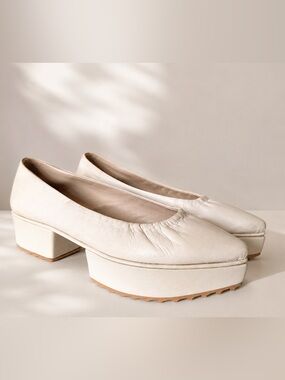Cream Platform Faltform for Women